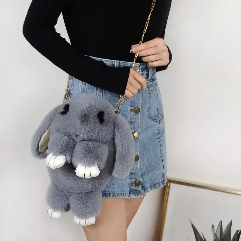 Crossbody Bags Stuffed Toy Kids Gift Toys Cute Plush Rabbit Single Shoulder Bag