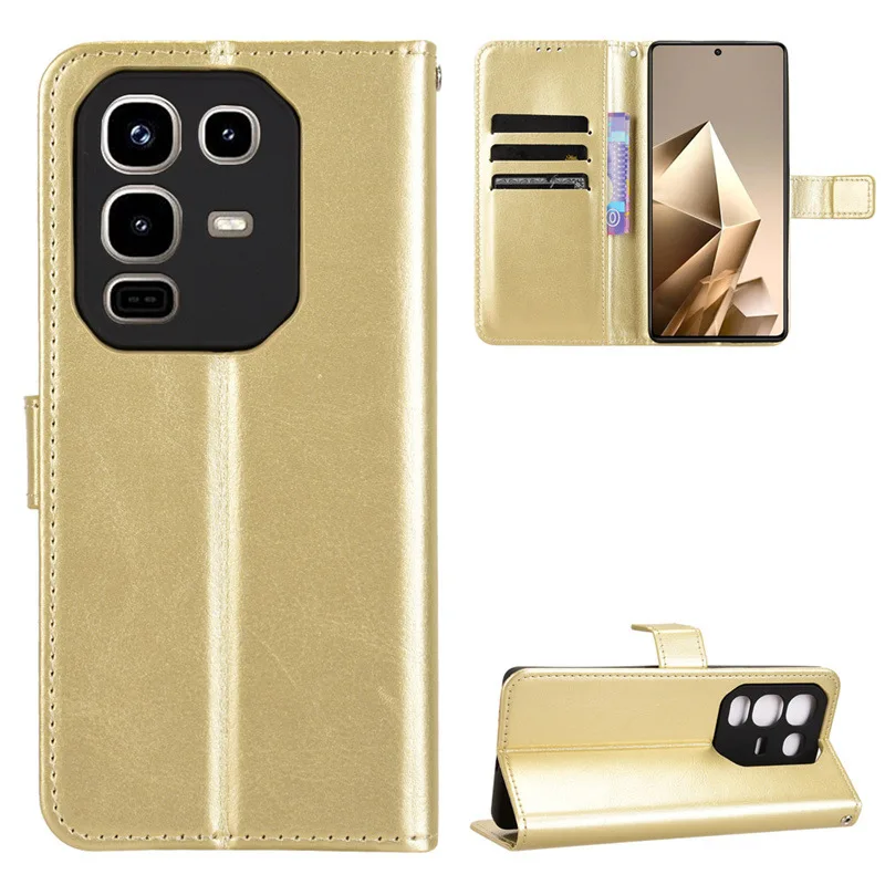 Leather Flip Case with Wallet and Kickstand Features - Protective Cover