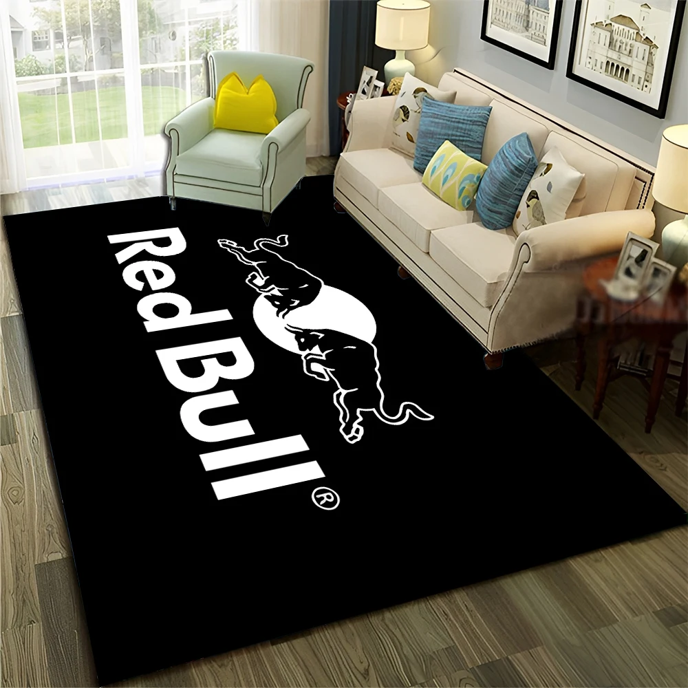 

3D Red B-Bull Pattern Carpet Rug for Home Living Room Bedroom Sofa Doormat Decor,Child Play Area Rug Large Non-slip Floor Mat