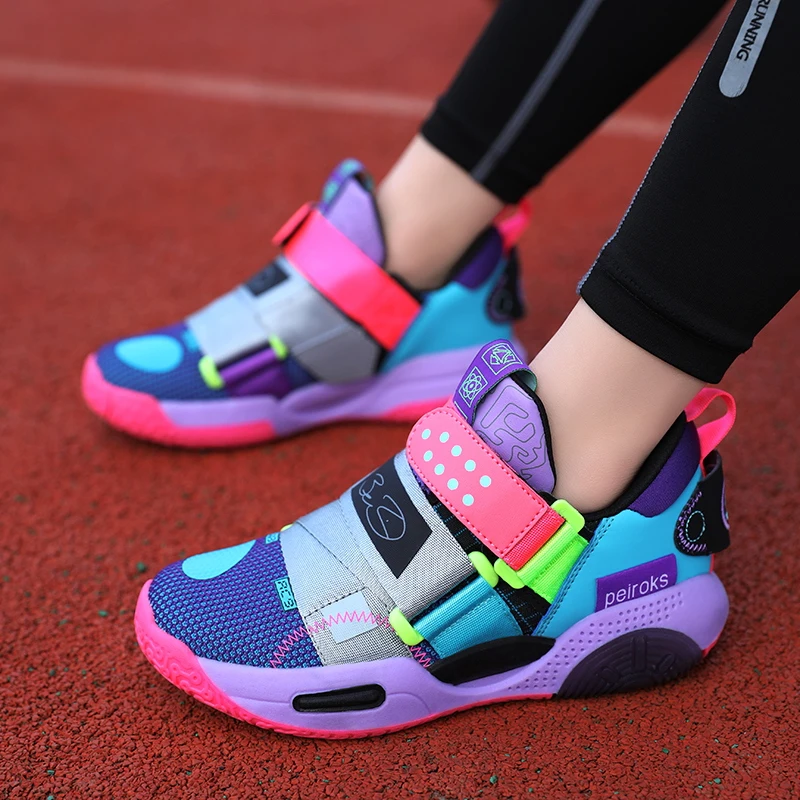 Description Picture 3 of itemChildren's Basketball Shoes Spring Low Cut Wear-resistant New Sports Shoes Outdoor Mesh Breathable Casual Running Shoes for Kids