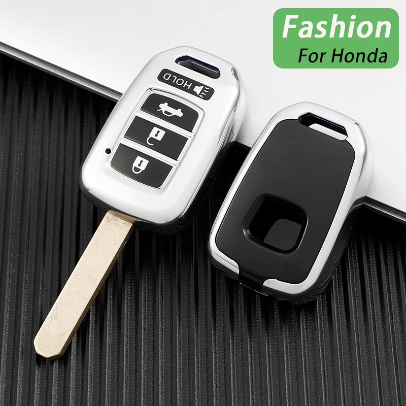 

Soft TPU 4 Buttons Remote Key Shell For Honda Accord CR-V FIT XRV VEZEL CITY JAZZ CIVIC HRV FRV Remote Key Case Fob Protector