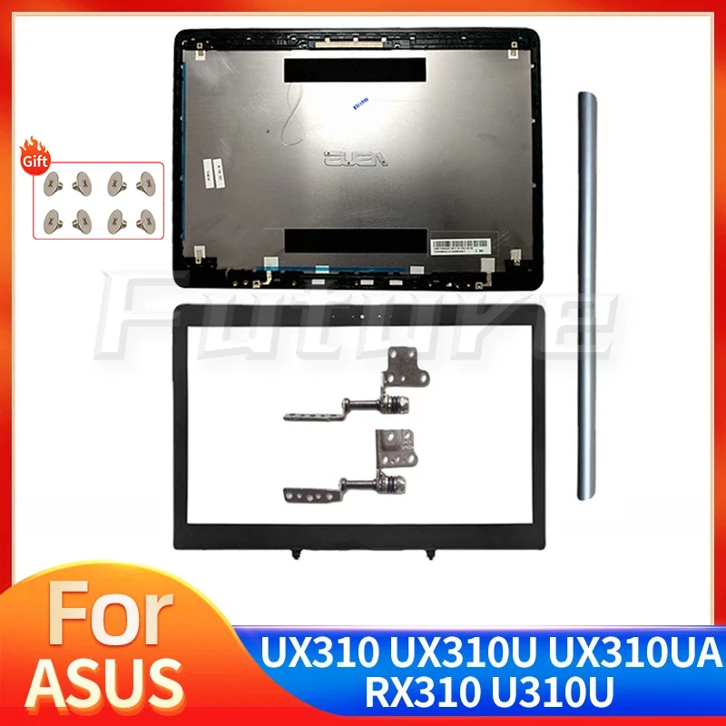 Новинка для ASUS ZenBook UX310 UX310U UX310UA UQ RX310 RX310U U310U, задняя крышка ЖК-дисплея, передняя панель, петли, петля, крышка, металлический, серебристый, 13,3 дюйма