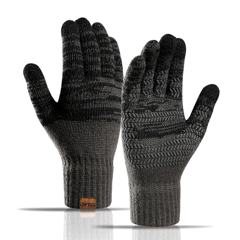 Touch Screen Gloves for Winter Wool Knitted Men's Gloves Female Warm Mitten Outdoor Driving Cold-proof Glove Guantes Mitt sports gloves,warm gloves