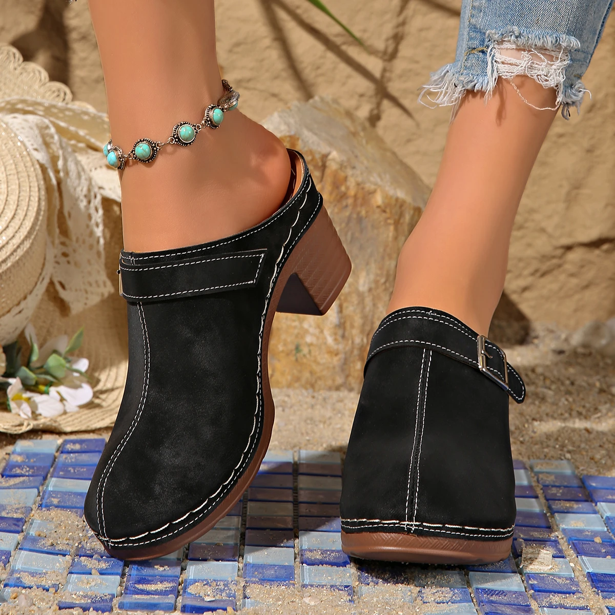 Summer Chunky Heel Sandals 3