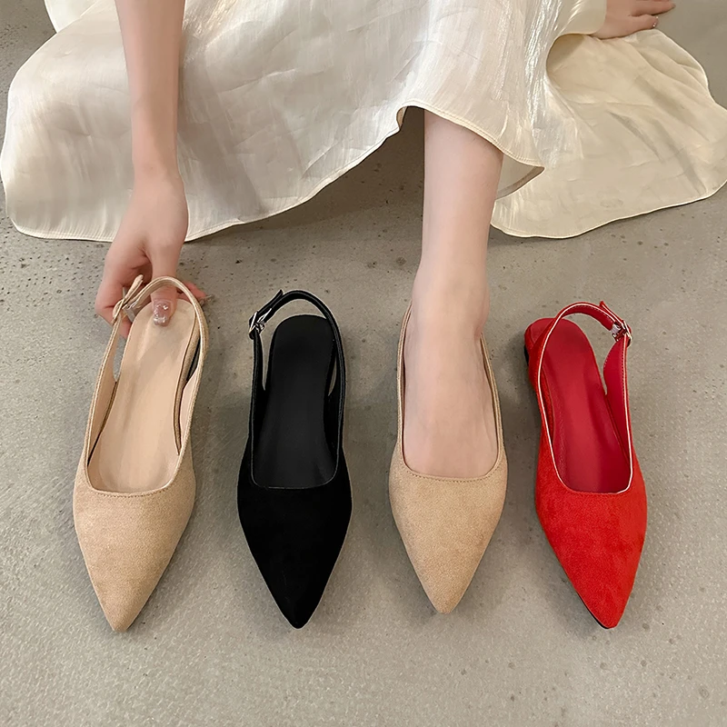 Buy Pointed Nose Slingback Ballerinas at Strictly Influential