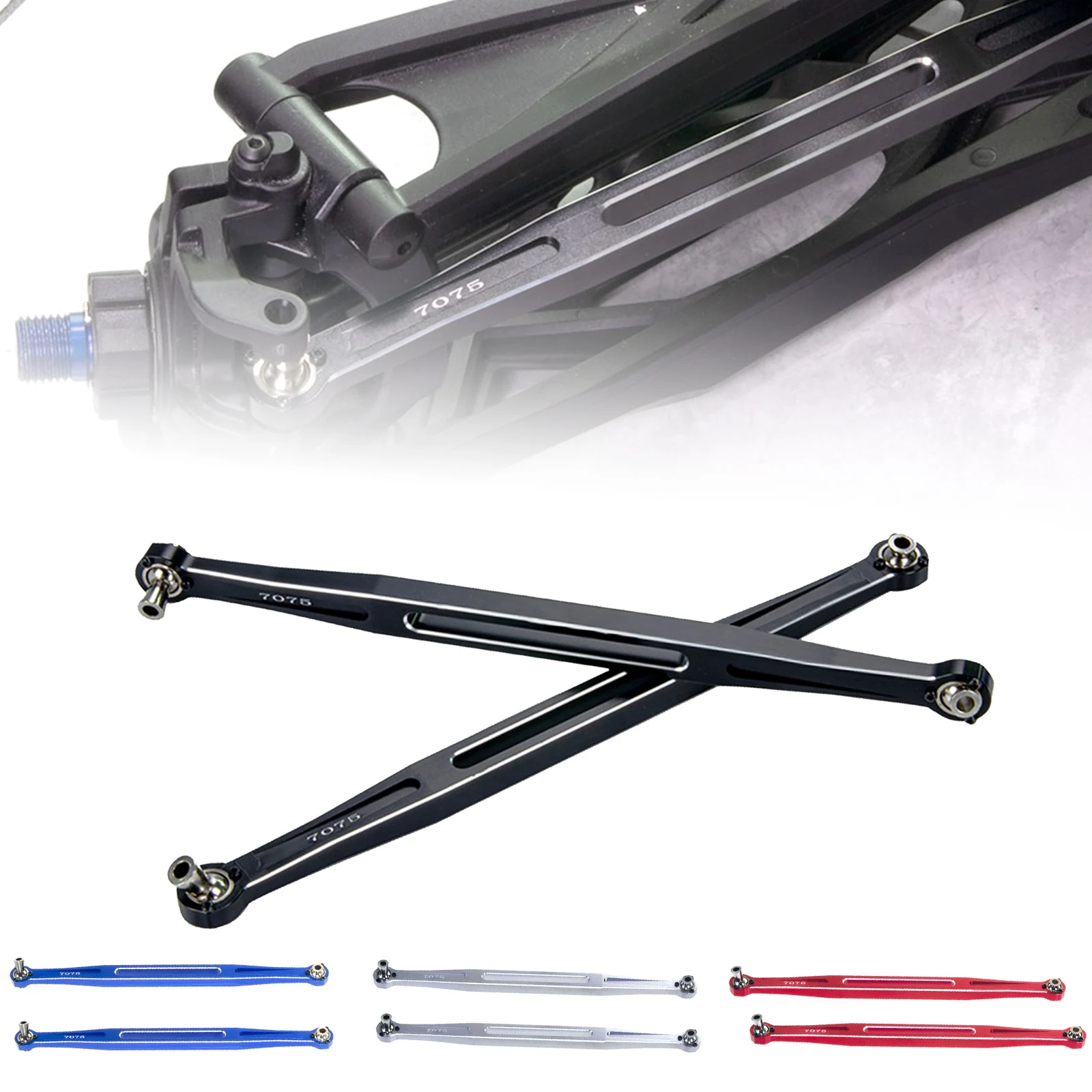 

RC for Traxxas 1/6 XRT 1/5 X-MAXX WideMaxx 8S 4WD Monster Truck Upgrade Parts Metal Front Steering Tie Rod Toe Links 7897