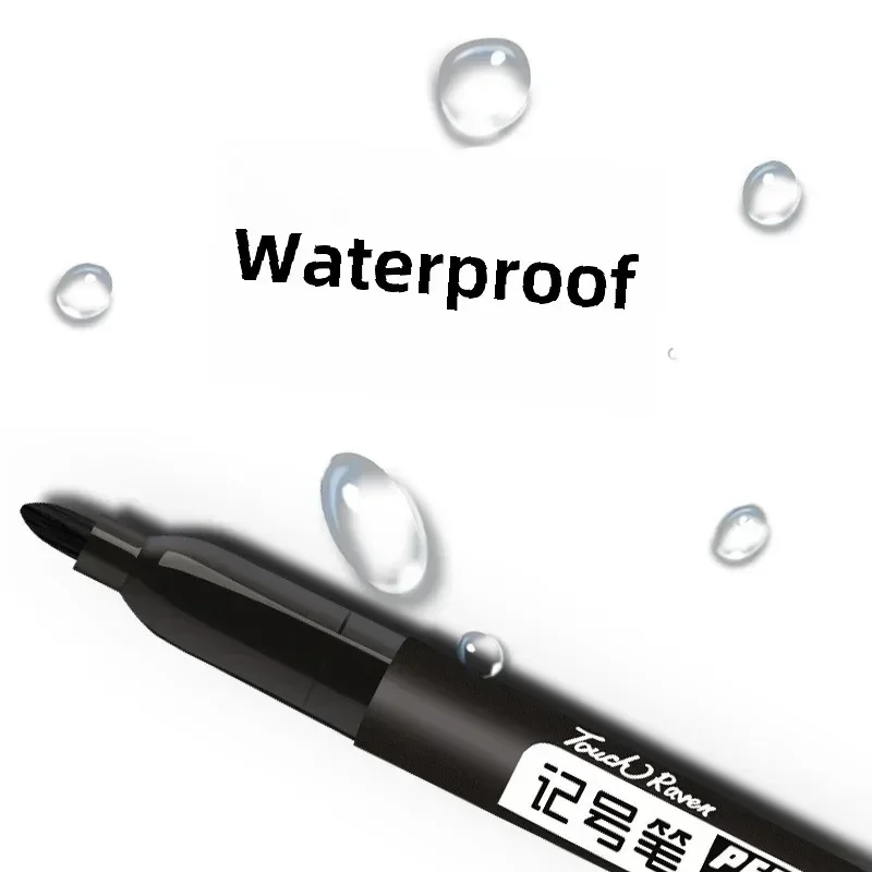 Multi-Pack Permanent Marker Set - Fine and Thick Nibs, Waterproof Ink - Black, Blue, Red