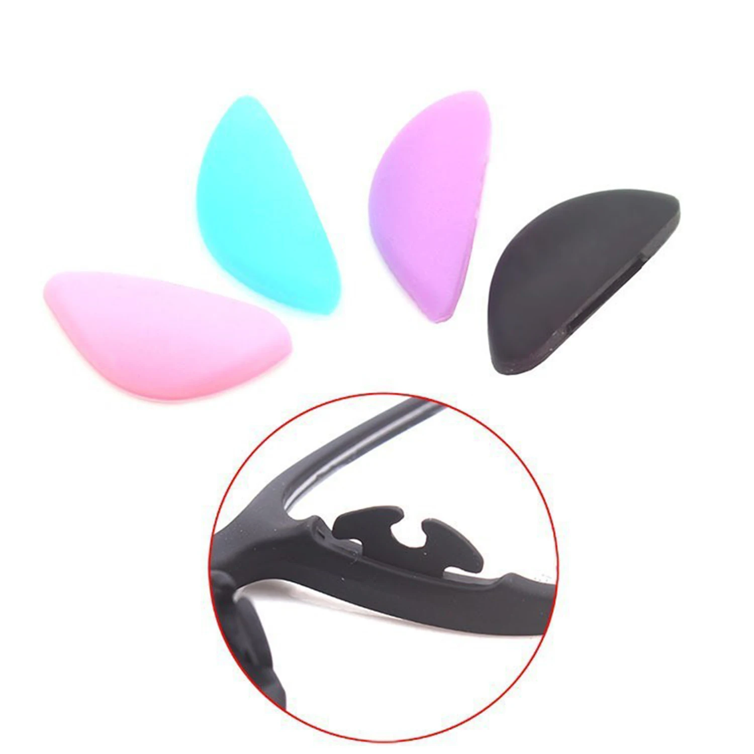 push-in eyeglasses nose pads snap in