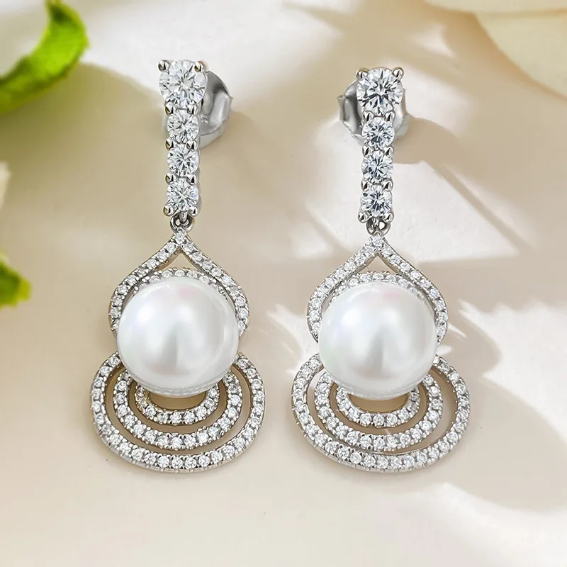 

Серьги-гвоздики из серебра S925 пробы с искусственным жемчугом, 10 мм