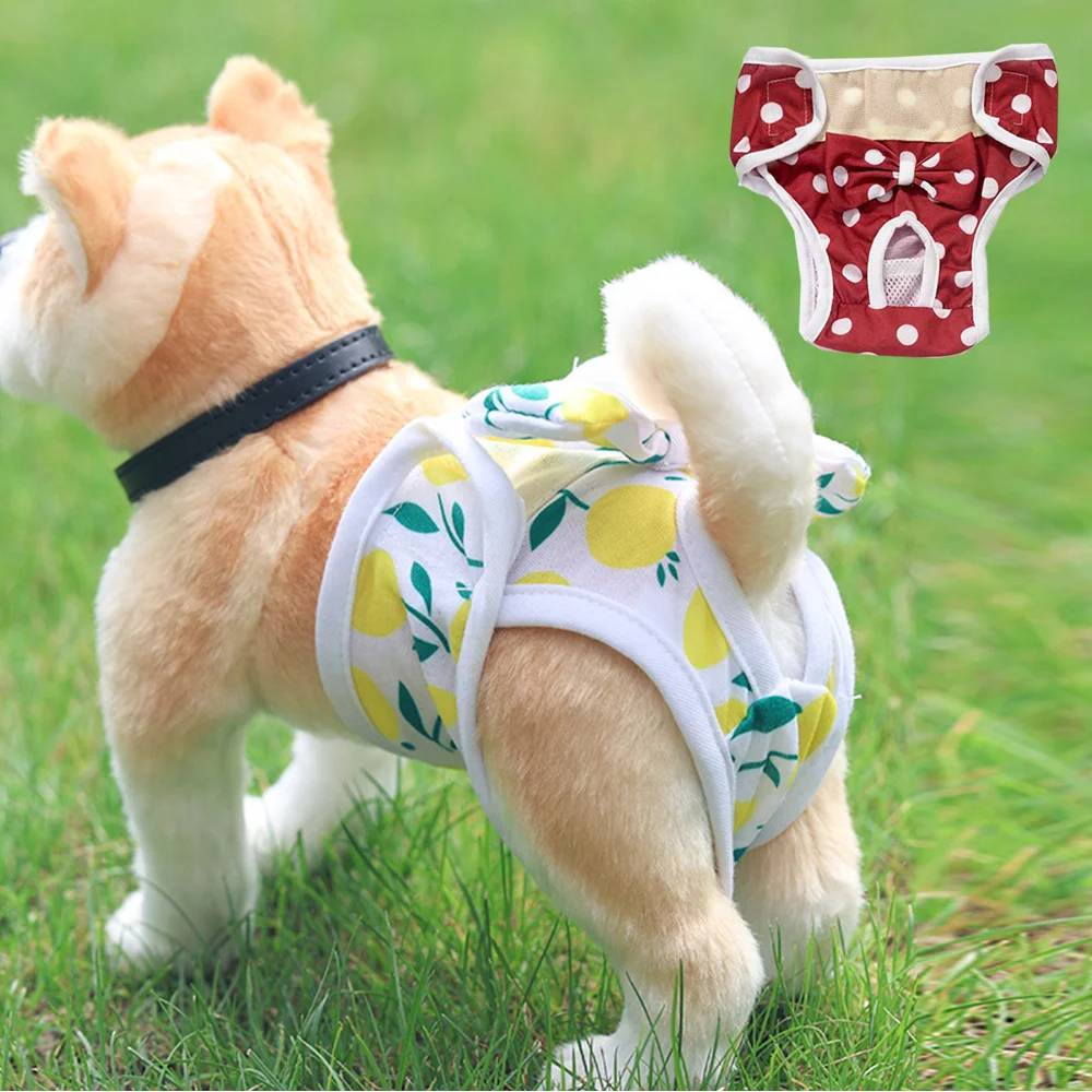 Dog Diapers Physiological Pant Puppy Women's Panties Shorts Underwear Washable Female Dog Diper Panties Pet Cat Clothes S-XL dog diapers pet diapers dog nappies