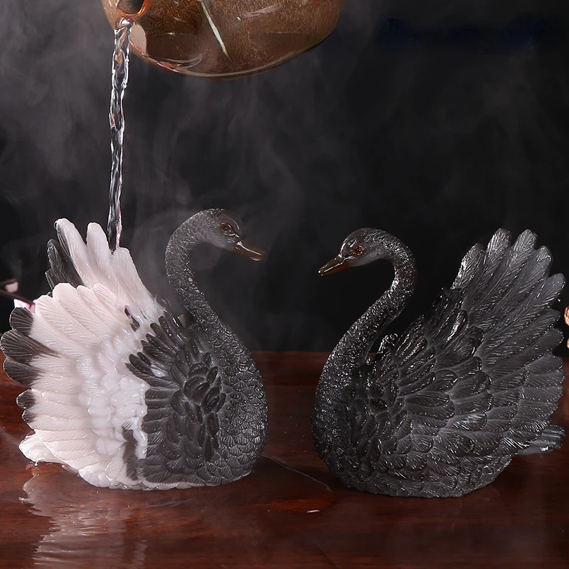 Tea pet ornaments swan golden toad pixiu tea plate set