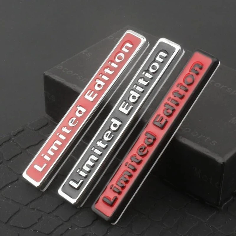 

JSNY 1 Pcs 3D Metal Limited Edition Logo Car Side Fender Rear Trunk Emblem Badge Sticker Decals Car Decoration Accessories