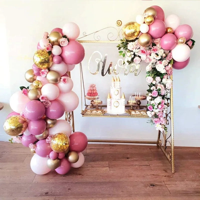 

114Pcs/Set Vintage Cherry Blossom Powder Balloon Garland Arch Kit Wedding Birthday Party Decoration Baby Shower Balloon Decor