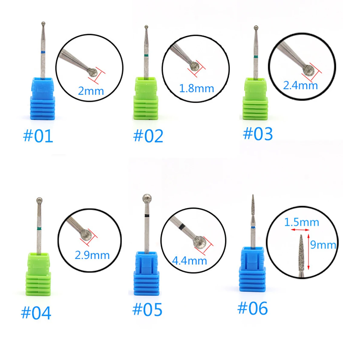 

1PCS Diamond Material Polishing Head Polishing Machine Special Tool Nail Art Accessory Nail Polishing Tool Nail File