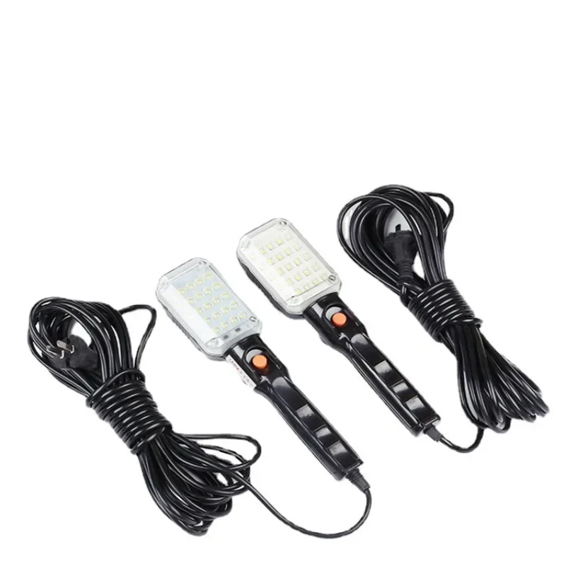15W 25LED 차고 조명 220V 10m 전원 케이블 작업 조명 자석 자동차 차량..