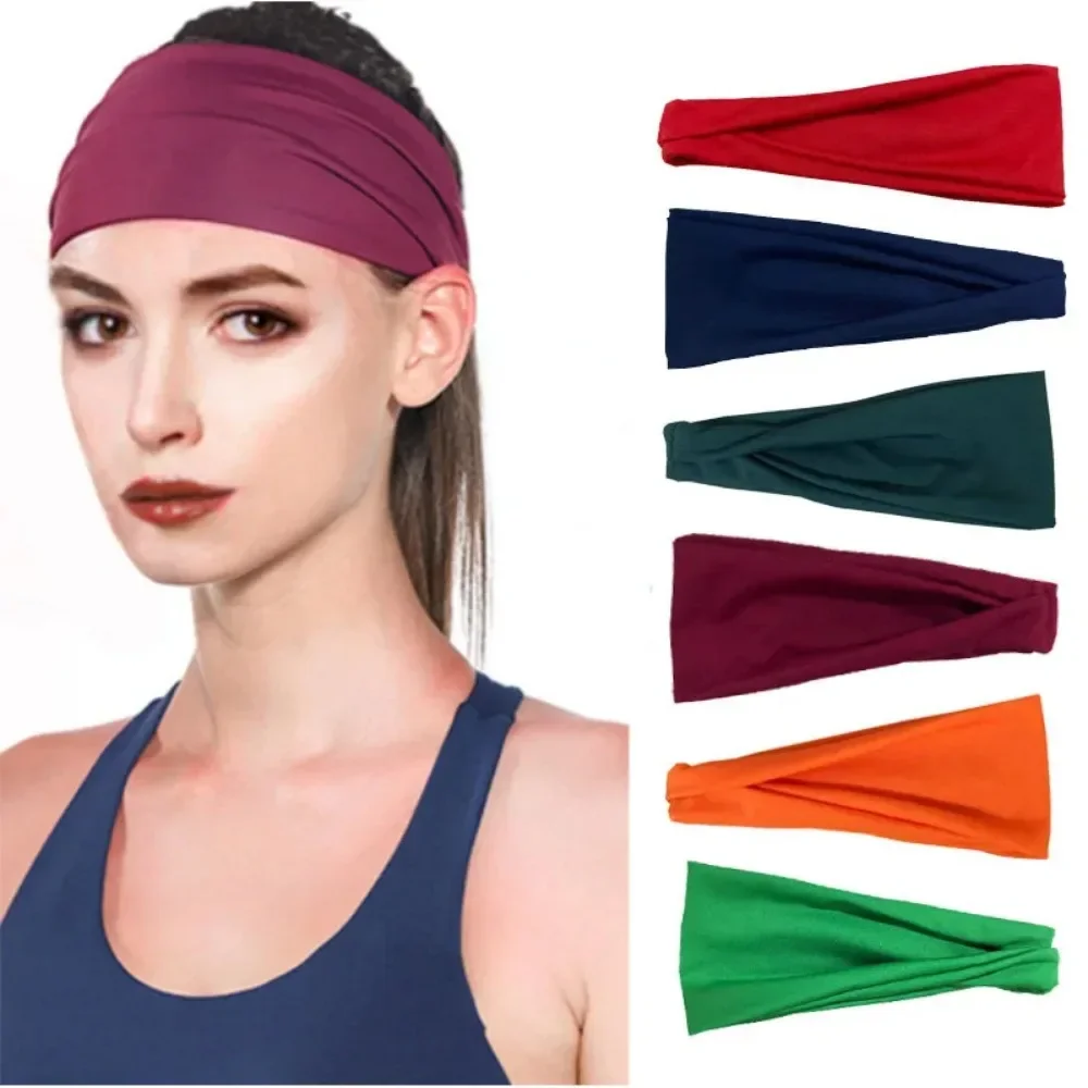 Lot De 4 Bandeaux De Sport Unisexes - Taille 23,5x6 Cm - Tissu Coton Absorbant - Pour Running, Yoga, Fitness - 13