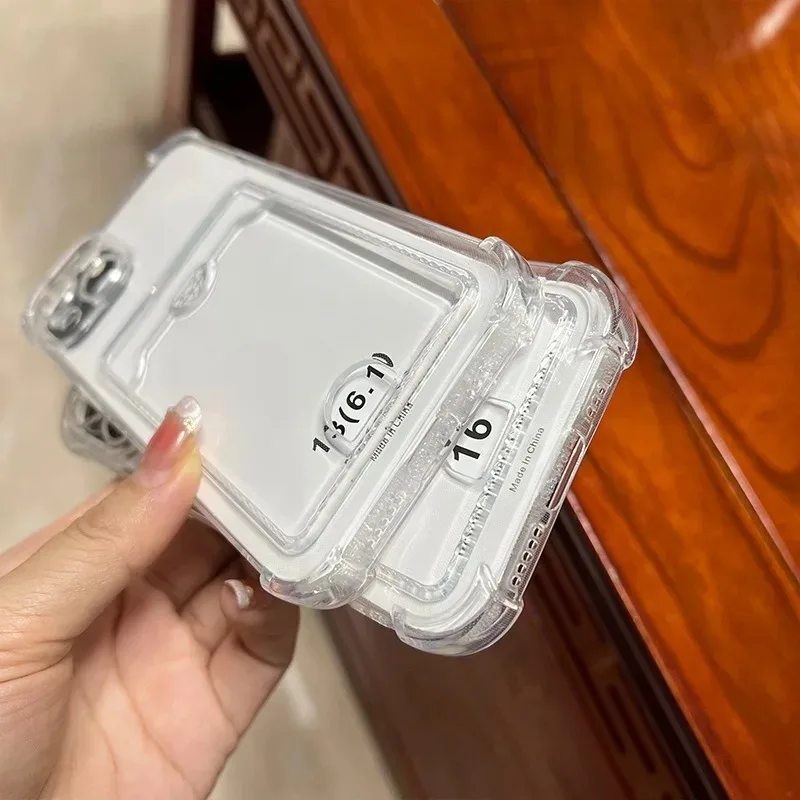 Luxury Card Slot Holder Pocket Case | Shockproof Clear PhotoCard Storage Sleeve