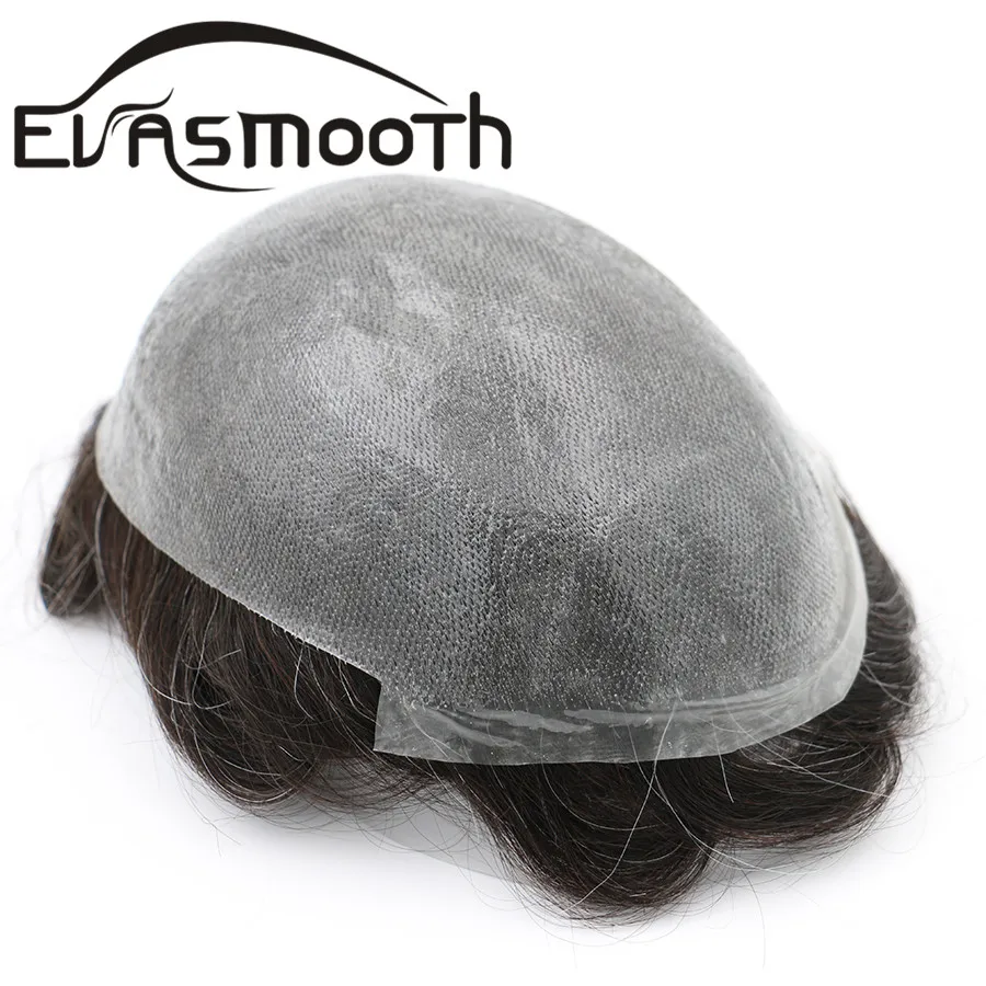 Human hair toupee 0.06mm Prosthesis Hair Pieces Skin Men Wig Natural Human Hair Replacement System Men Toupee 100% Human Prosthesis Male Wig