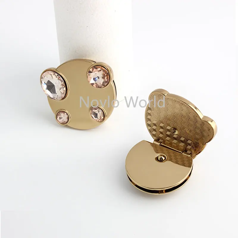 Square Metal Rectangle Press Locks For Handbag Purse Bags Shoulder Totes Luggage Press Lock Closure Buckle Hardware Accessories