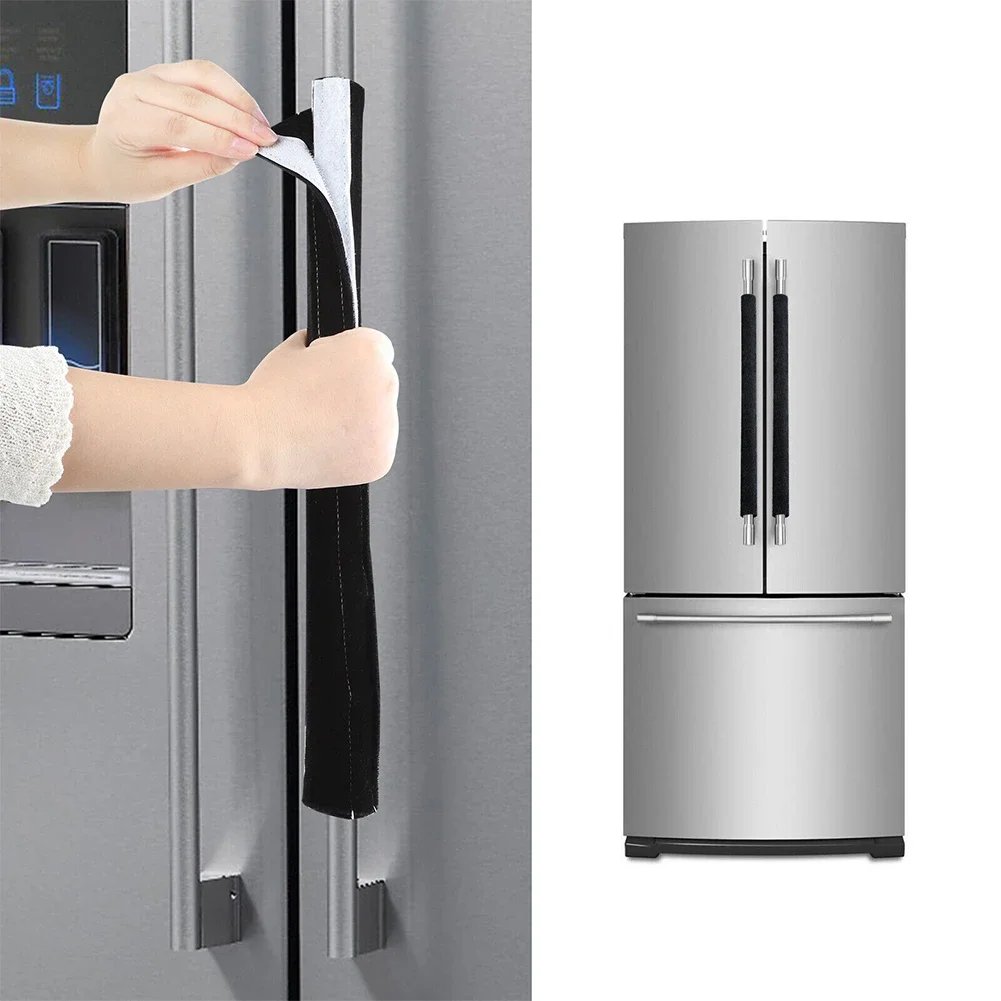 Door Handle Covers Door Knob Covers 2Pcs/Set Refrigerator Door Handle Cover Kitchen Appliance Decor Fridge Oven Handle Antiskid Door Knob Protector Home Decors