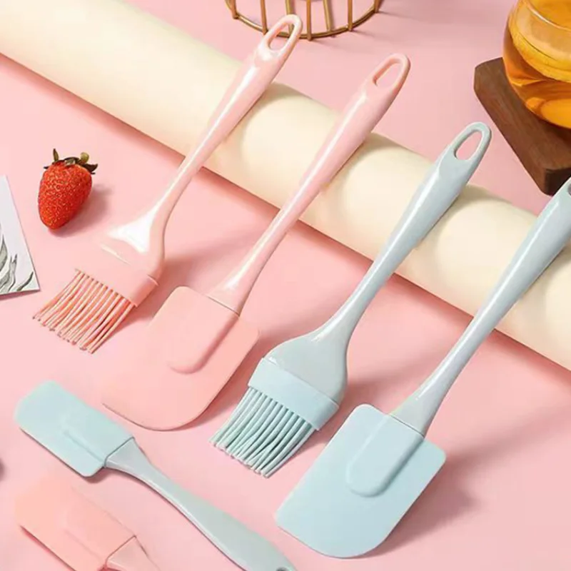 3개/세트 크림 스크레이퍼 DIY 빵 케이크 버터 스패출라 오일 브러쉬 믹서 실리콘 스패출라 주방 베이킹 도구 논스틱 주방용품 신제품