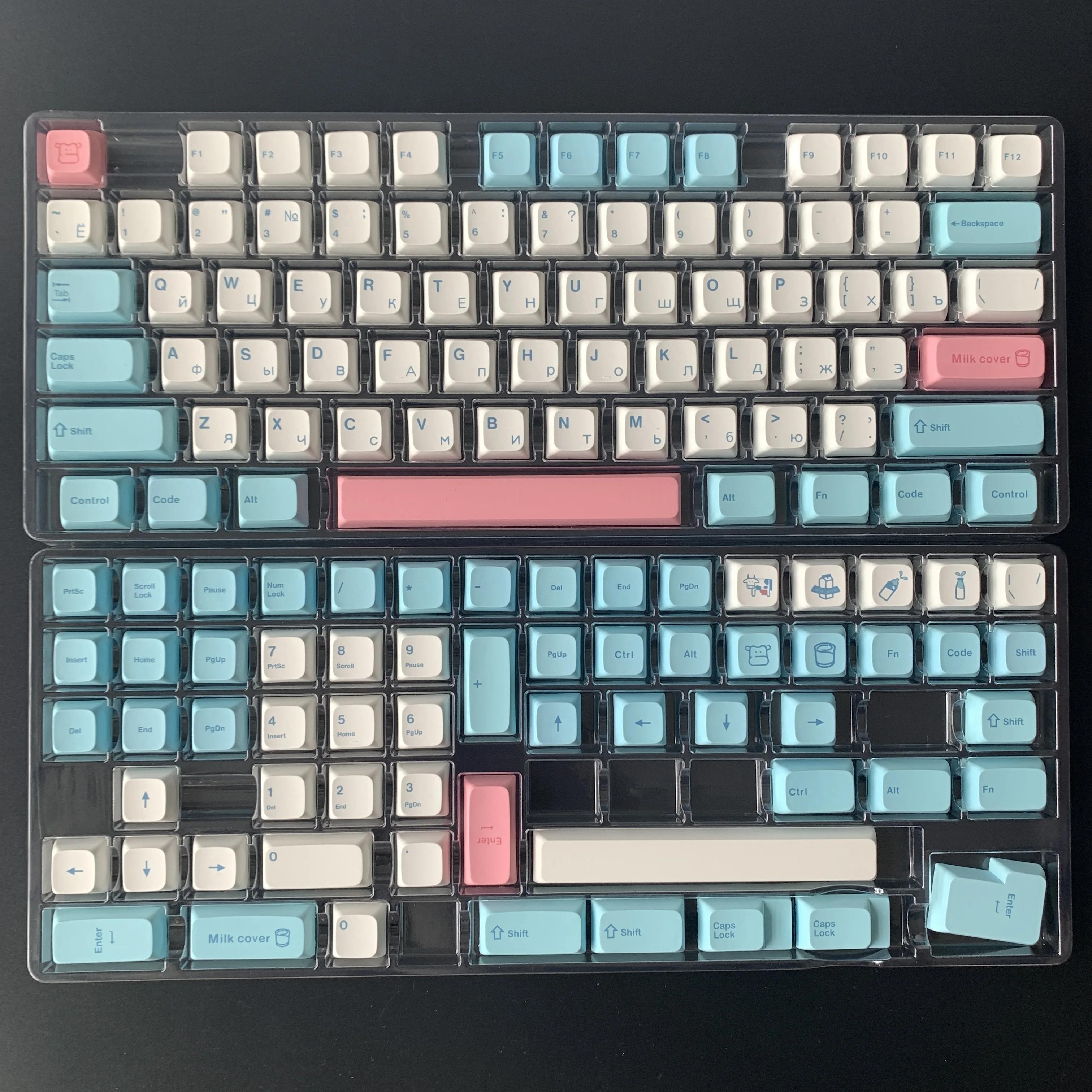 Switch Teclado Mecânico, Russo e Inglês PBT Keycap, DYE-Perfil SUB XDA