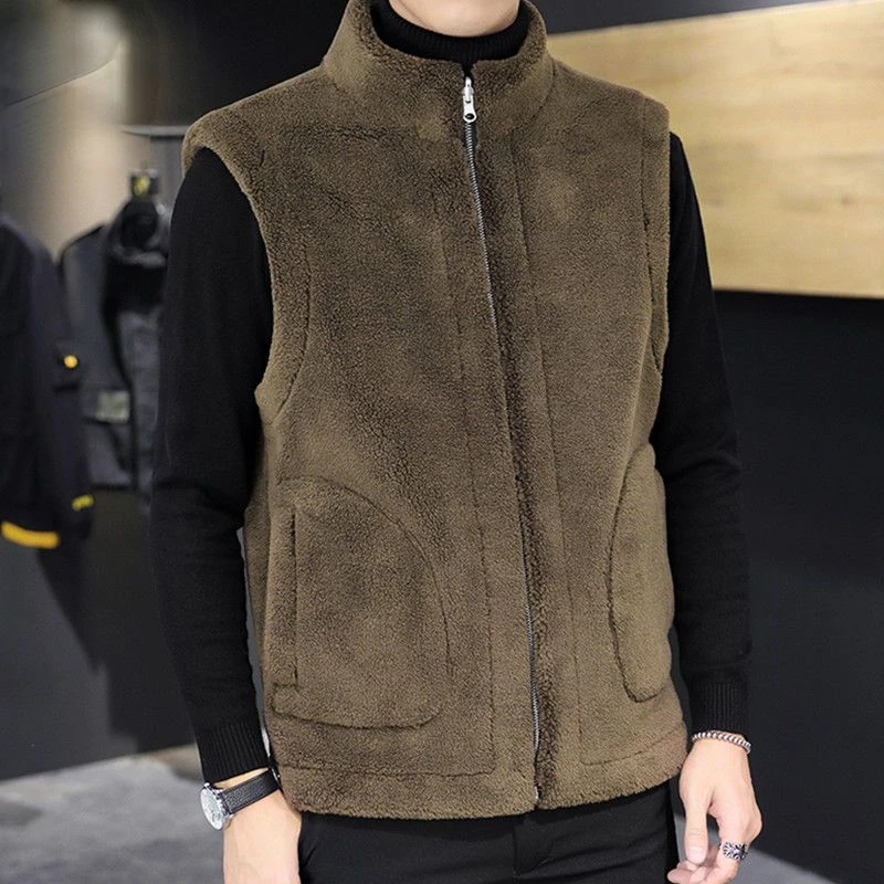 

Мужской жилет из искусственного меха, Повседневная теплая куртка без рукавов, Приталенный жилет для молодежи, X64, Осень-зима 2022