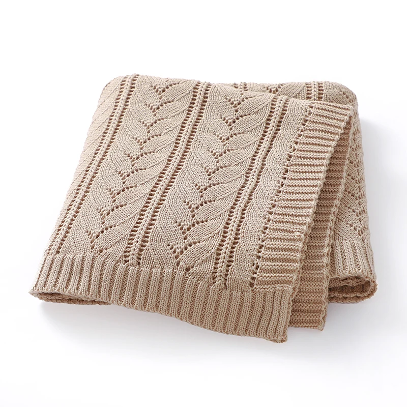 Coperte per fasciatoio in cotone per neonato 90 * 70 cm Lavorate a maglia Infantil Netural Trapunte per dormire Coperture per biancheria da letto Bambino Ragazzi Ragazze Culla Pisolino