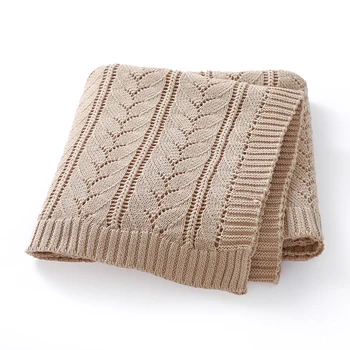 Coperte per fasciatoio in cotone per neonato 90 * 70 cm Lavorate a maglia Infantil Netural Trapunte per dormire Coperture per biancheria da letto Bambino Ragazzi Ragazze Culla Pisolino