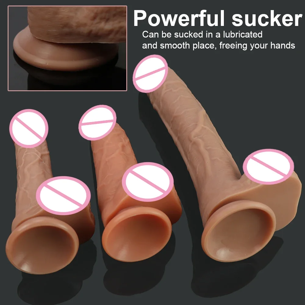 Big Dildo Erotic Soft Double-layer Silicone Long Dildos Realistic Penis Suction Cup Dick For Anal Orgasm Adult Sex Toy For Woman sex toys