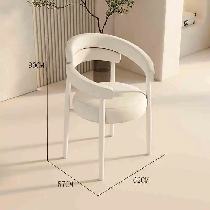 Modern Luxury Velvet Fabric Leisure Chair Nordic Simple Style Dining Chair Metal Frame Cafe