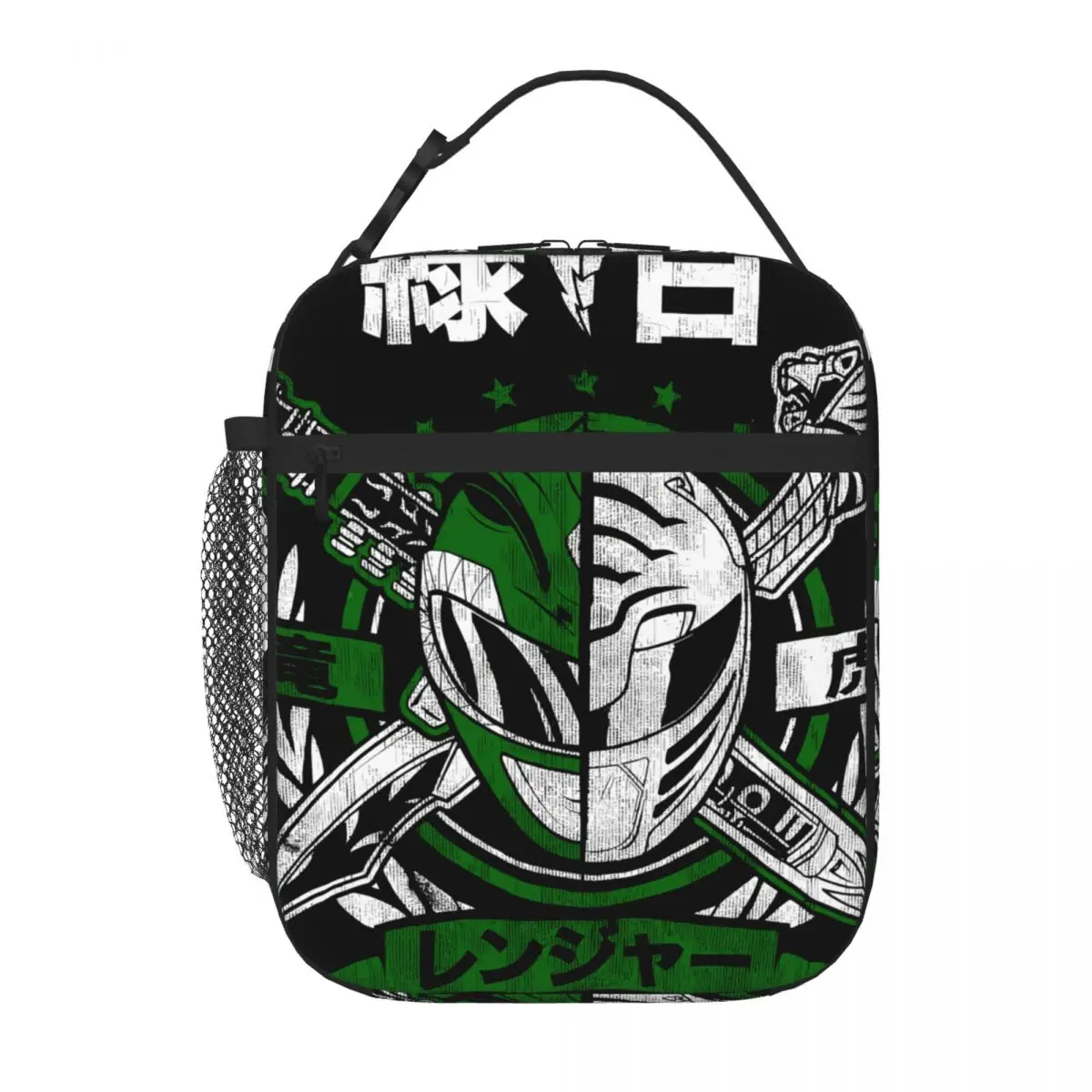 Mighty Morphin Power Ranger Green Lunch Tote Kawaii Bag Kid'S Lunch Box School Lunch Bag