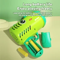 35 hole children's handheld bubble blowing toy dinosaur cartoon electric bubble machine Gatling without battery and bubble water 4