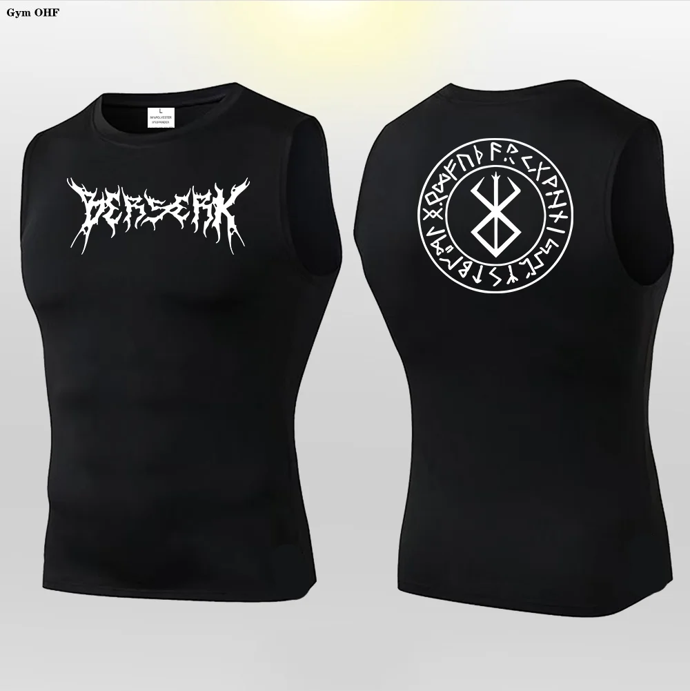 Anime Berserk Guts Graphic Compression Gym Vest - Quick Dry Muscle Tank Top