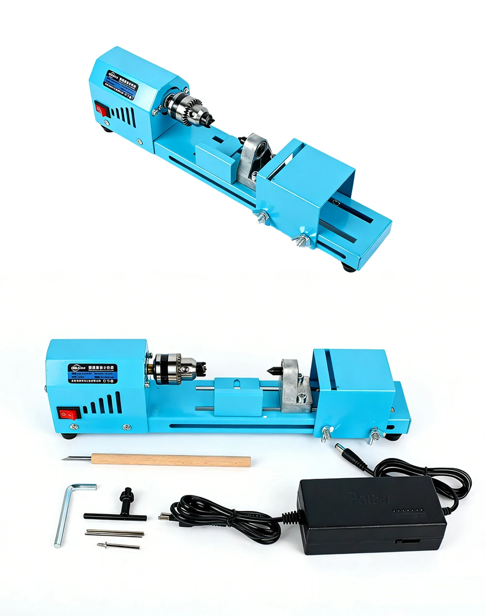High Torque Mini Wood Lathe Electric Bead Woodworking Lathe 7-Speed Bead Lathe f