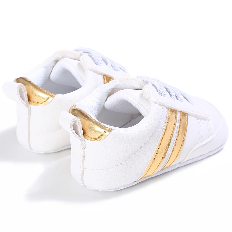 Baby Shoes Soft Sole Shoes Toddler Baby Girl Shoes 0 to 3 6 9 12 18 24 Months Casual Cute Gold White Baby Boy Shoes First Walkers Soft Crib Infantil