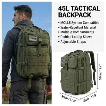 45L Tactical Hiking Backpack 1