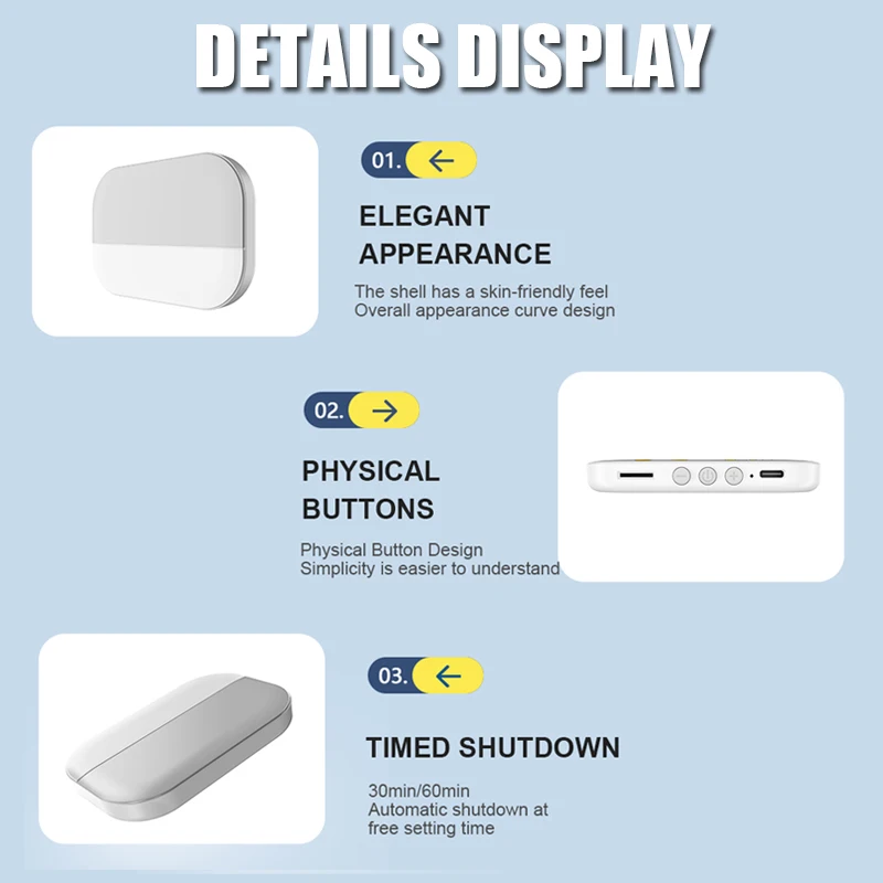 Mini Bone Conduction Bluetooth Speaker Sleep Aid Ultra-thin Wireless Sound Bar Under Pillow Stereo Music Player Long Standby