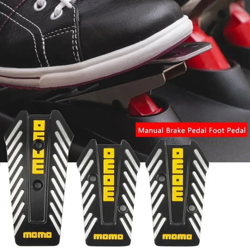 thumbnail image 2 of Momo Style Racing Pedals - Universal Non-Slip Aluminum Sport Pedal Covers For Manual Cars 2 of 12