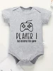 Player 1 Has Entered The Game Funny Newborn Baby Boys Girls Clothes Fashion Trend Twin Infant Onesies Cotton Summer Bodysuit 6
