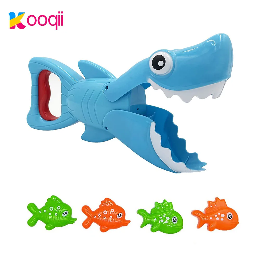 Детские игрушки для ванной, захват акулы, Синяя Акула с зубами, укусывающая действие, рыболовная вода, интерактивные игрушки для мальчиков и девочек, игра для лова