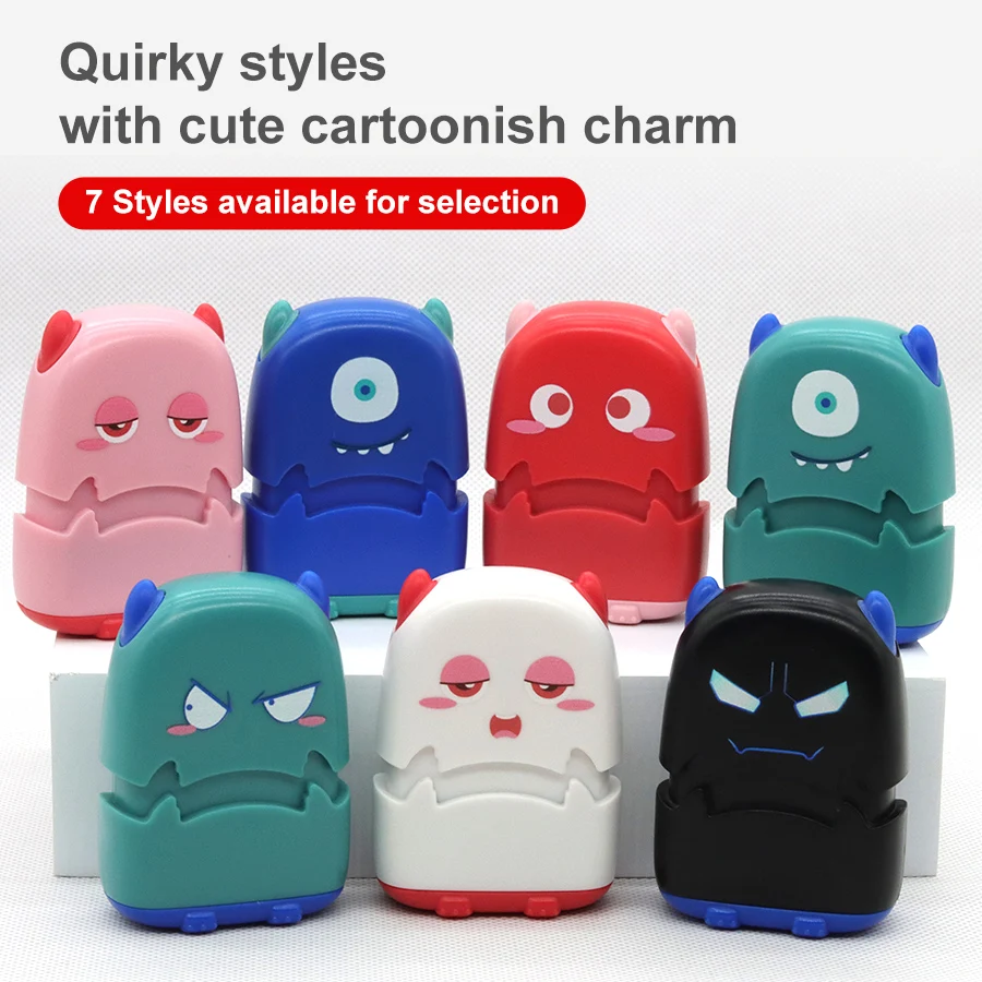 identification of seals for children's learning supplies clothing shoes bags and lunch boxes Cute cartoon pattern self ink stamps