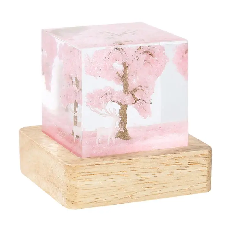 

Table Lighting Figure Pink Resin Plug-in Lamp USB Nightlight Figurine Night Lighting Supplies For Bedroom Nursery Computer Desk