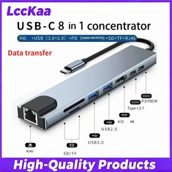 Universal Multifunctional USB - C Hub with 4K HDMI and Fast Charging (8 in 1)