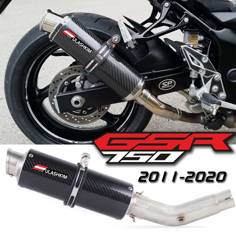 スリップオン オートバイの排気マフラーバイクフロントチューブミドル