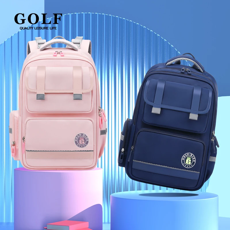 GOLF Primary School Bags for Girls Pink School Backpacks 9 to 10 Years Bookbags Kids Orthopedic Backpack Grade 1 to 4 Boys 2025 6