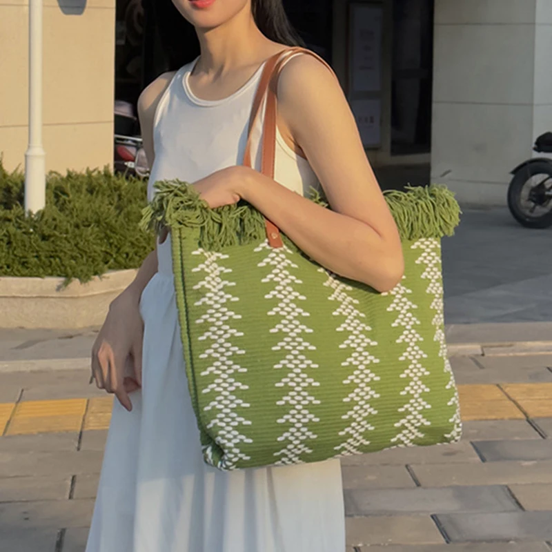 Casual Top-Handle Bags Large Tote Beach Bag Shopping Bags Underarm Shoulder Bag Female Commute Women Handbags Tote Bags