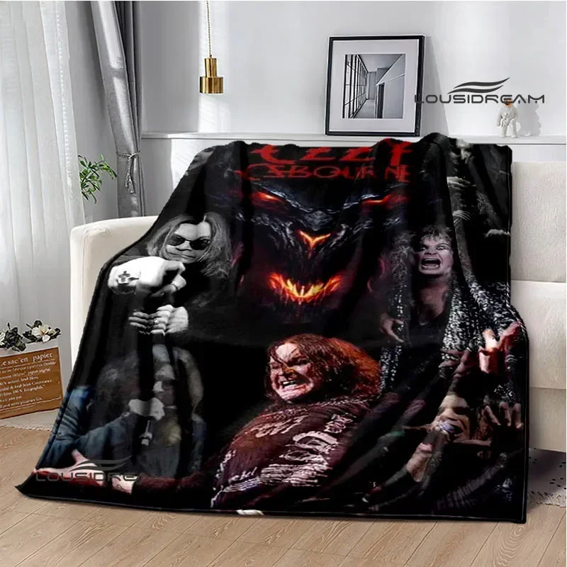 Ozzy osbourne retro personality blanket warm beautiful blanket flannel soft and comfortable home travel blanket birthday gift 4