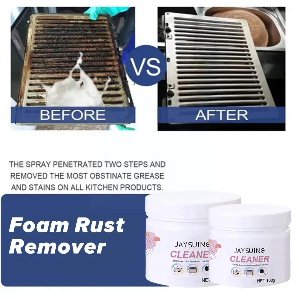 Heavy Oil Pollution Cleaner Powder Household Strong Degreasing Cleaning Bubble Powder For Kitchen Smoking Machine Cleaner G6O0