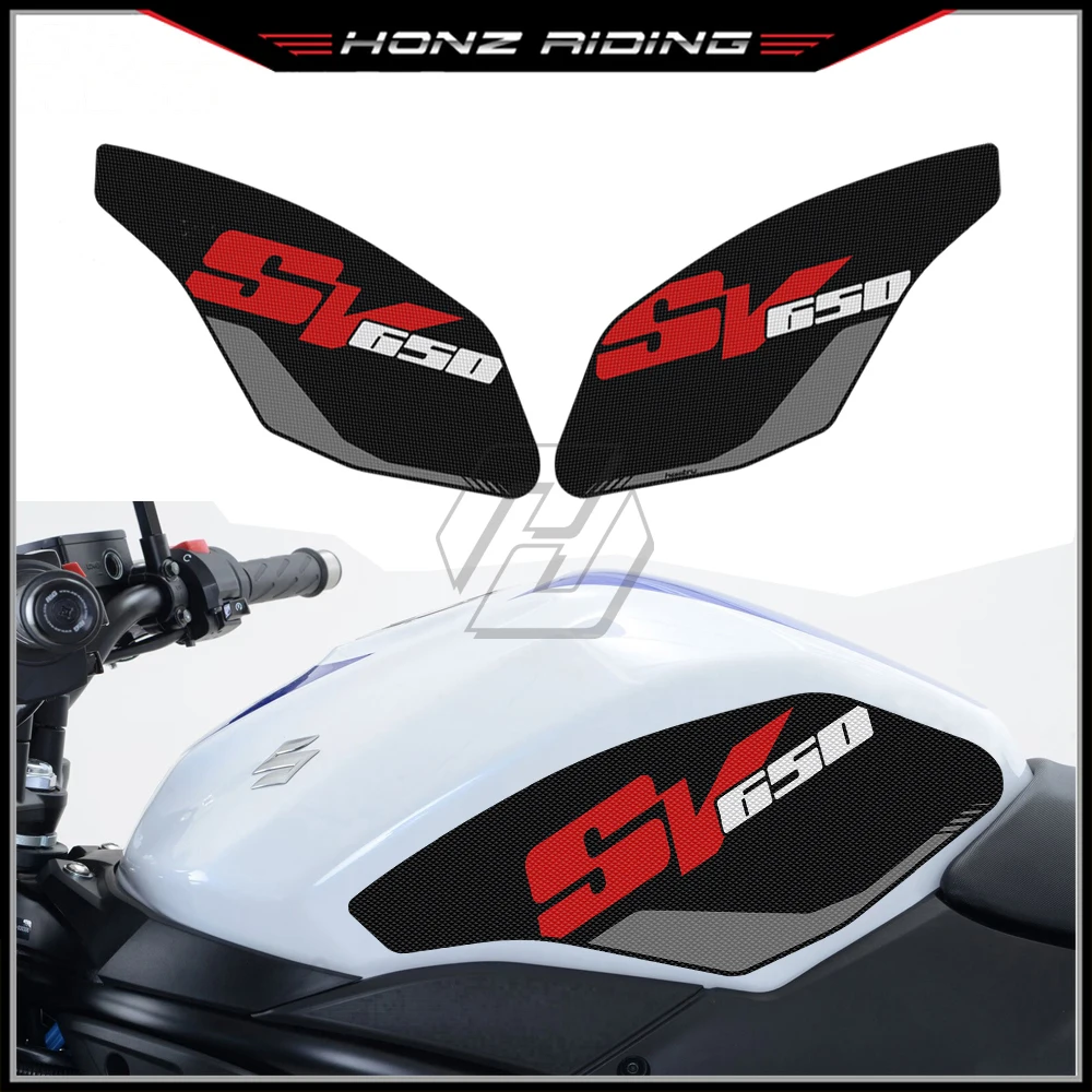 For SUZUKI SV650 SV 650 ABS 2017-2022 Sticker Motorcycle Side Tank Pad Protection Knee Grip Anti-slip for suzuki sv650 s 1998 2013 sv650 sv1000 sv650s sv1000s sv 650 tank grip side decals motorcycle anti slip tank pad stickers